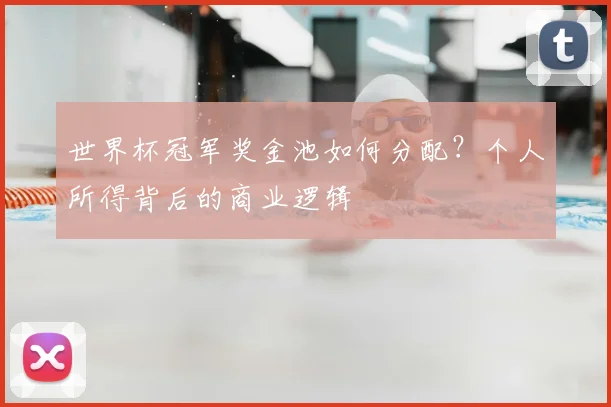 世界杯冠军奖金池如何分配？个人所得背后的商业逻辑